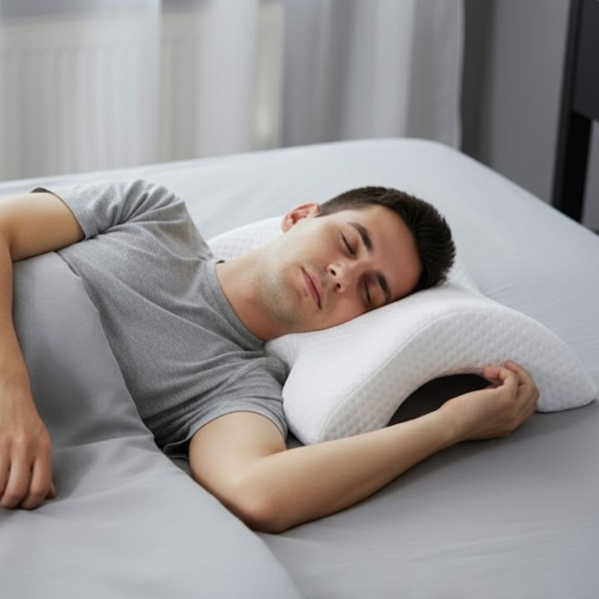 100% Visco Orthopädisches Kissen mit waschbarem Bezug für Rücken-, Nacken- und Beinschmerzen (5563) #4