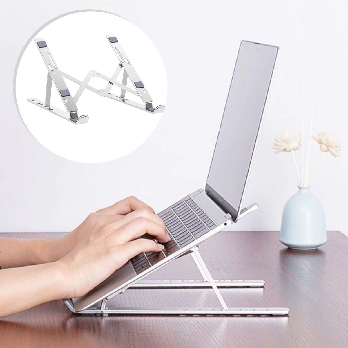 Adjustable Laptop Stand Base Fully Foldable Portable Laptop