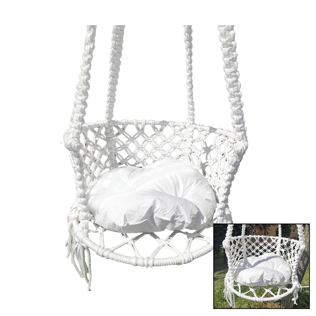 Silk Hammock Drum Swing with Cushion 60CM Diameter 150KG Cap