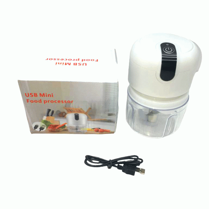 USB MİNİ FOOD PROCESSOR USB ŞARJLI MİNİ 3 BIÇAK BLENDER RONDO DOĞRAYICI 250ML - 45W (5563) #2