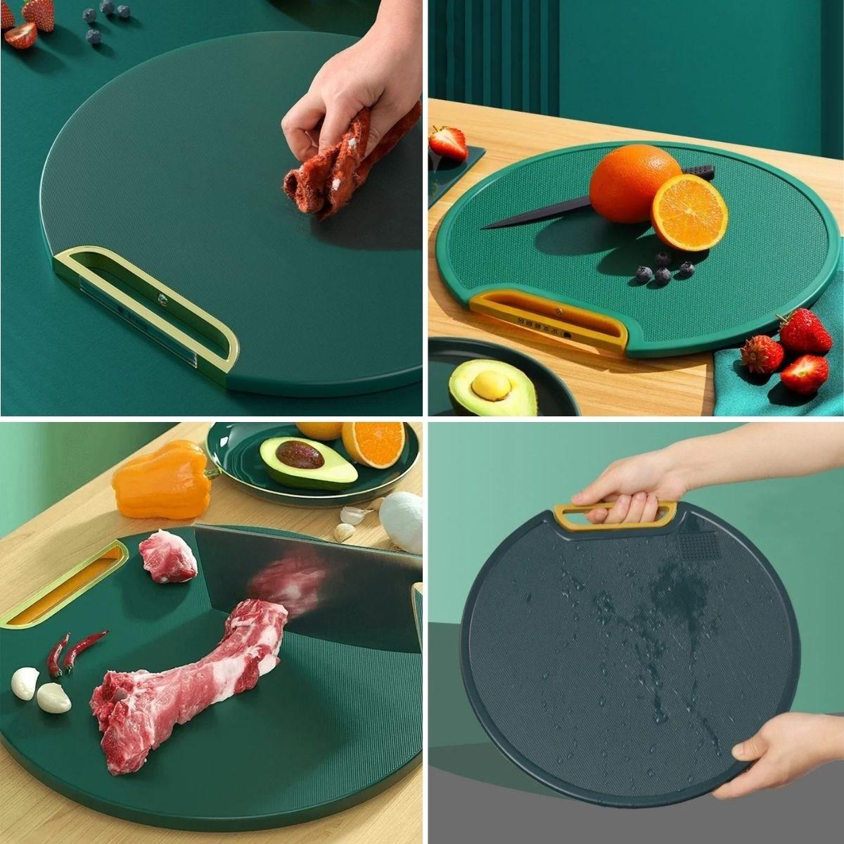 Mutfak Sebze,Meyve,Et,Balık,Ekmek Doğrama Kesme Tahtası Standlı Kesim Panosu (5563) #2