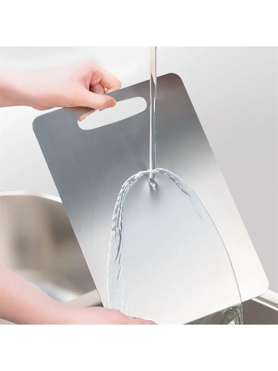 Stainless Steel Cutting Board 24X15 cm Kitchen Vegetable Mea