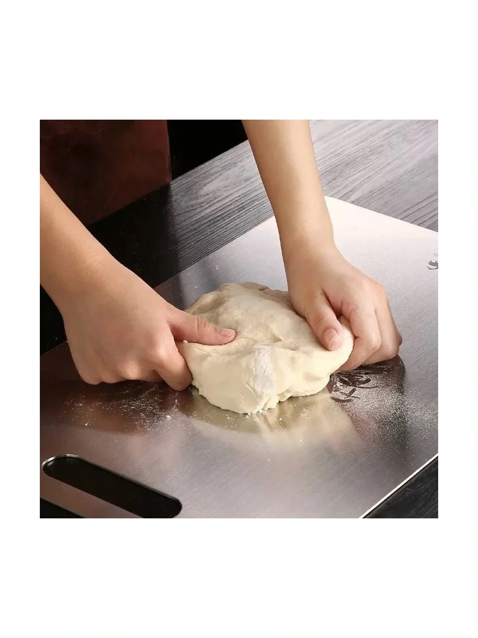 Paslanmaz Çelik Kesme Tahtası 24X15 cm Mutfak Sebze Et Kesme Tahtası Doğrama Tahtası Mutfak Aksesuarları (5563) #2