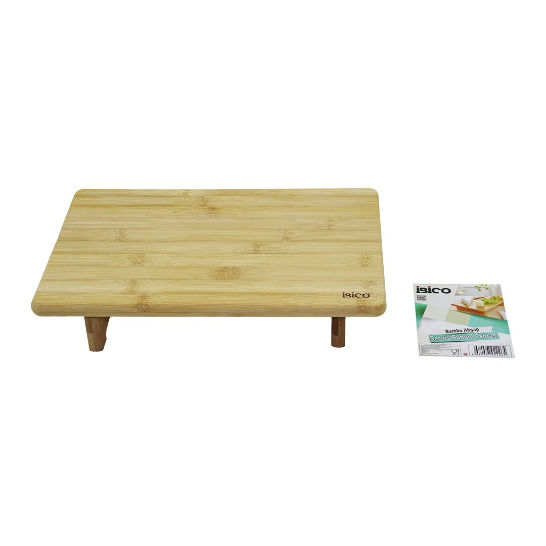 Rectangular Mini Serving Board with Legs 32x21.5cm Bamboo (5