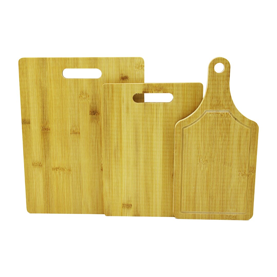 3-Piece Bamboo Wooden Cutting Board Set 16X22 - 20X28 - 25X3