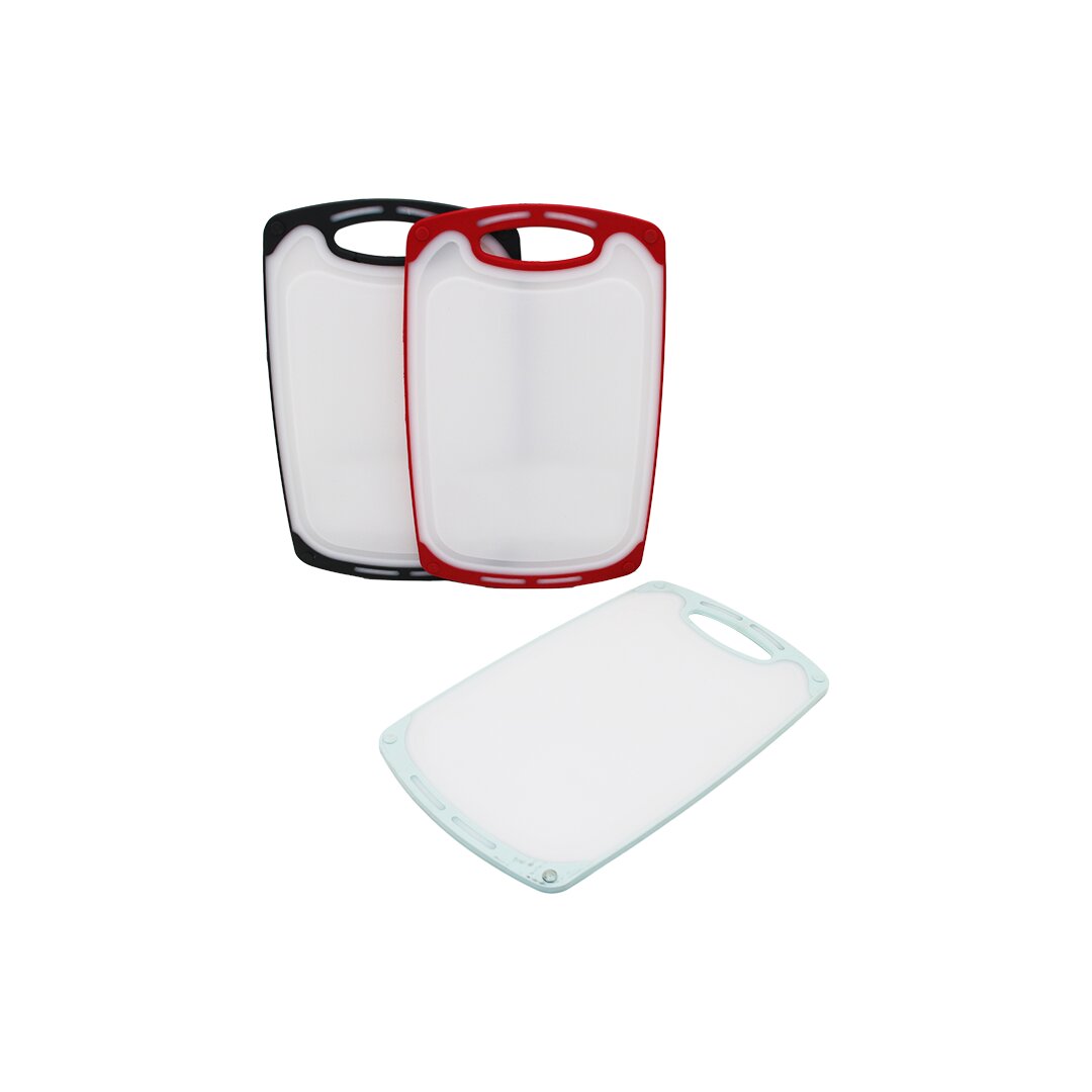 31x20cm Small Plastic Cutting Board Non-Slip Silicone Edge -