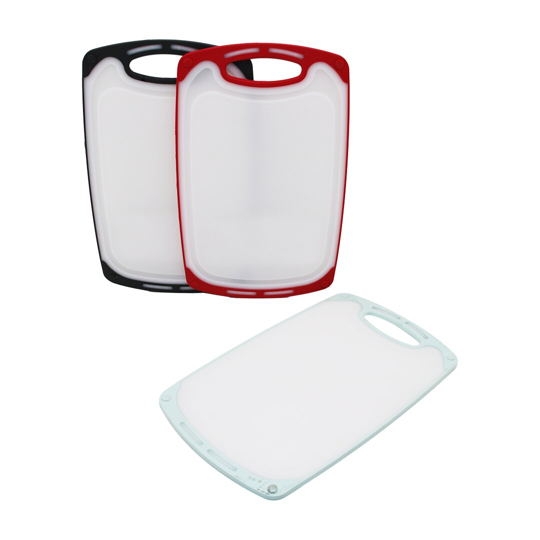 40X24CM Large Plastic Cutting Board Non-Slip Silicone Edge -