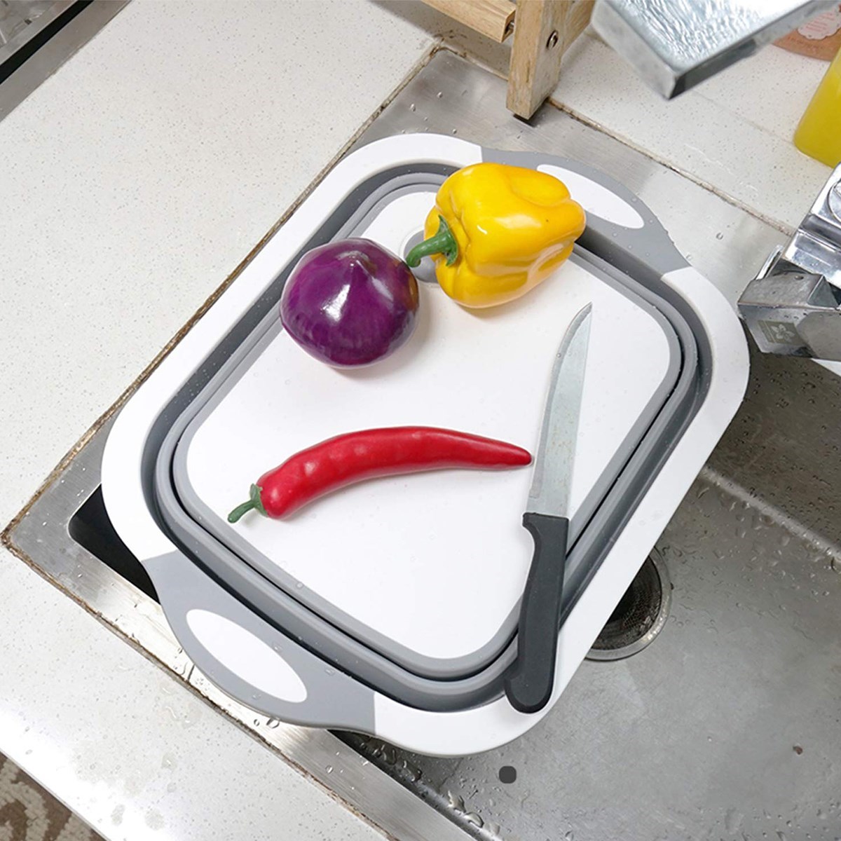 Faltbares Schneidebrett mit Filter und Behälter (5563) #3