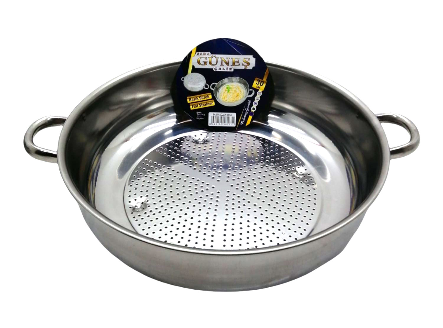 NO-3 - 30CM BASIK SÜZEK METAL SÜZGEÇ (5563)