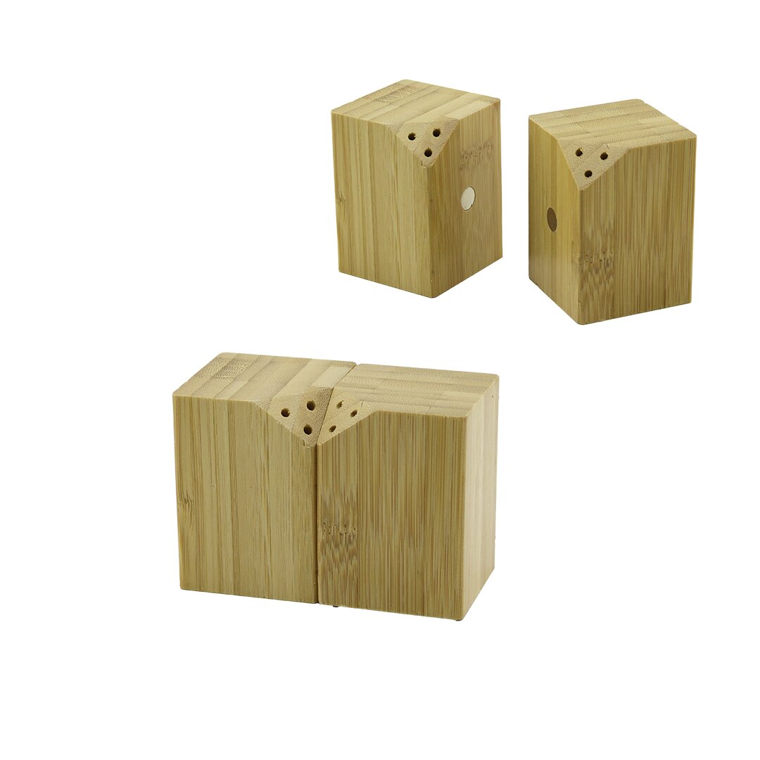 5X5CM--Y:7CM   2PCS   MIKNATISLI İKİZ   AHŞAP BAMBU  BAHARAT