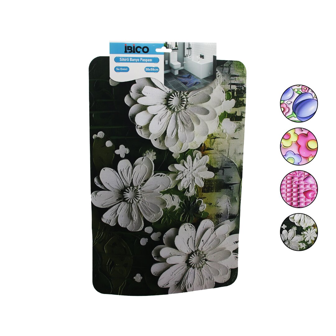 DİKDÖRTGEN - DESENLİ   38X58CM   SU EMİCİ - SİHİRLİ  BANYO P