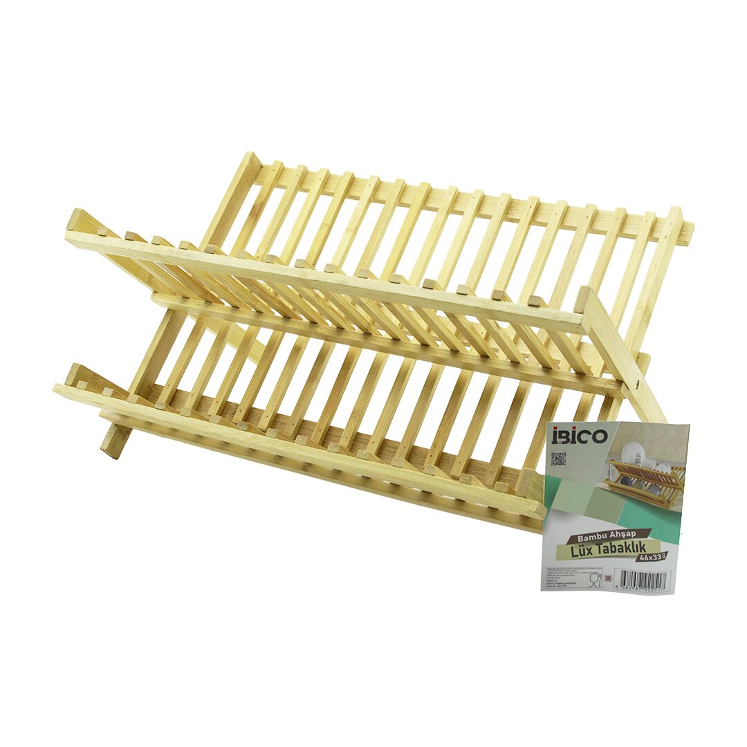 LÜX AHŞAP BAMBU BULAŞIK - TABAKLIK TEZGAH ÜSTÜ 46X33CM (5563