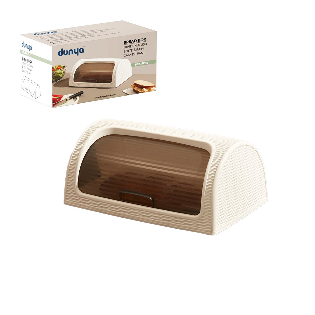 KAR White Bread Box with Sliding Lid 420x274x180mm (5563)