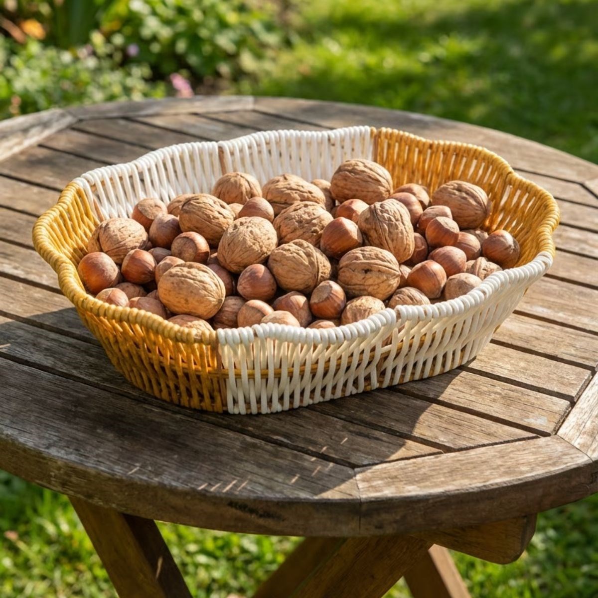 Oval Çift Renkli Plastik Rattan Ekmek ve Meyve Sepeti - Çok Amaçlı Banyo ve Mutfak Düzenleyici - Yıkanabilir Dekoratif Tezgâh Üstü Organiz (5563) #4