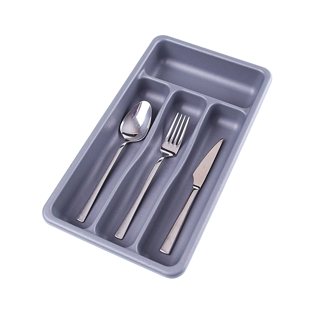 GRİ - 4 BÖLMELİ ÇEKMECE İÇİ KAŞIKLIK (5563)