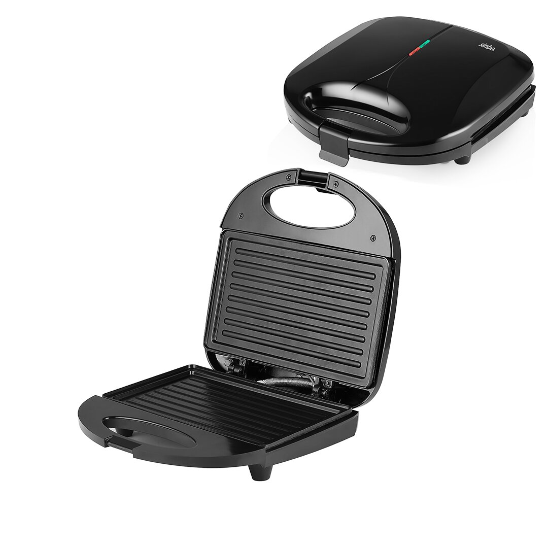 MİNİ ELEKTRİKLİ TOST MAKİNESİ 2 DİLİM  YAPIŞMAZ YÜZEY - KİLİTLENEBİLİR KAPAK 750W SSM-2588 (5563)