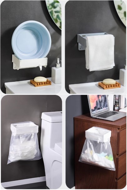 Self-Adhesive Foldable Trash Bag Holder Bracket (5563) #3