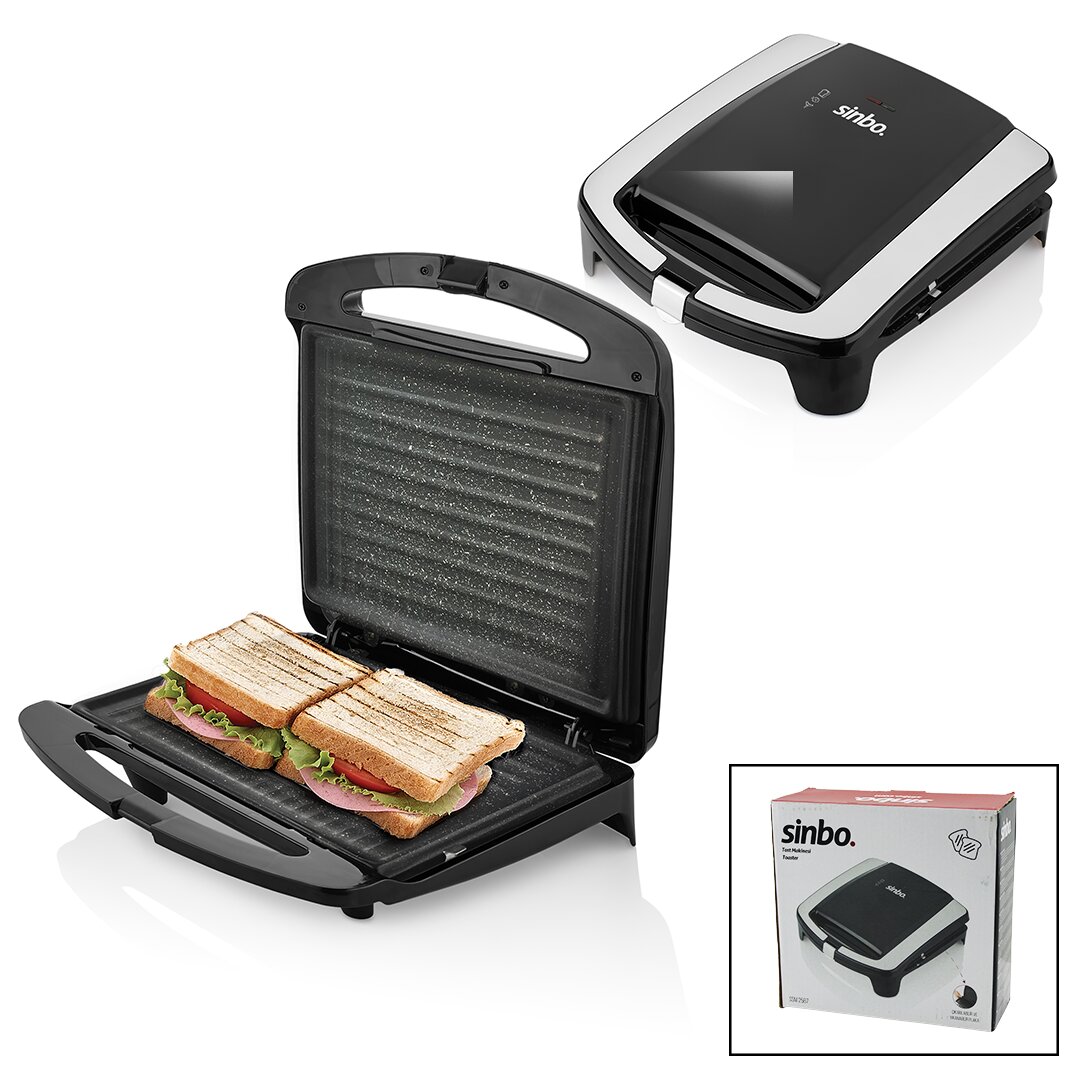 Elektrischer Toaster 2 Scheiben Granit Antihaftbeschichtung - Verriegelbar 750W