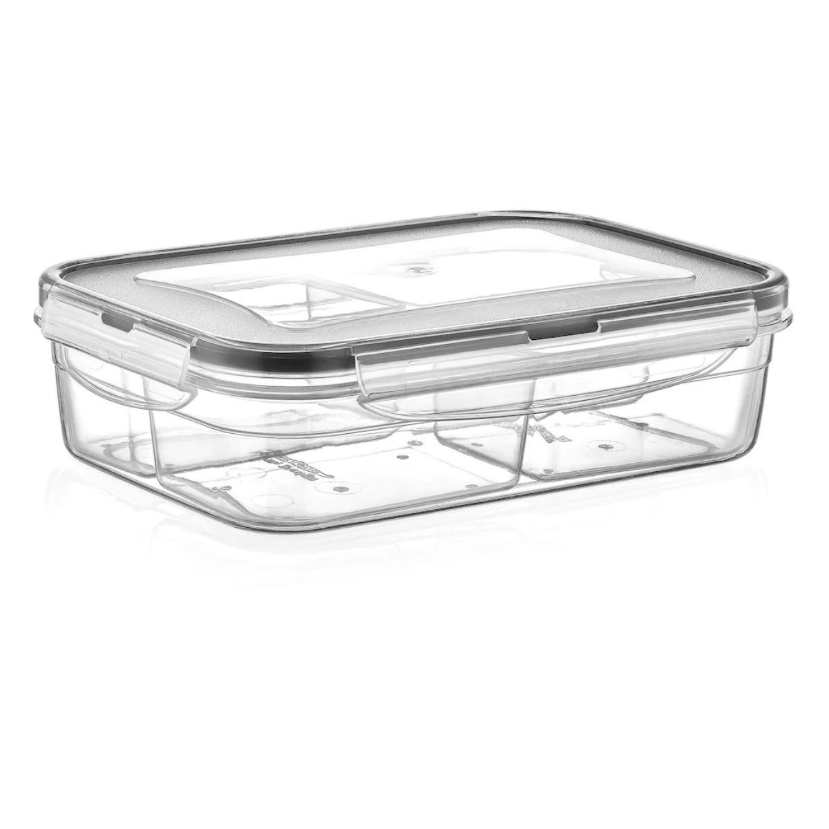 4-Compartment Airtight Locking Lid Food Storage Container 1L