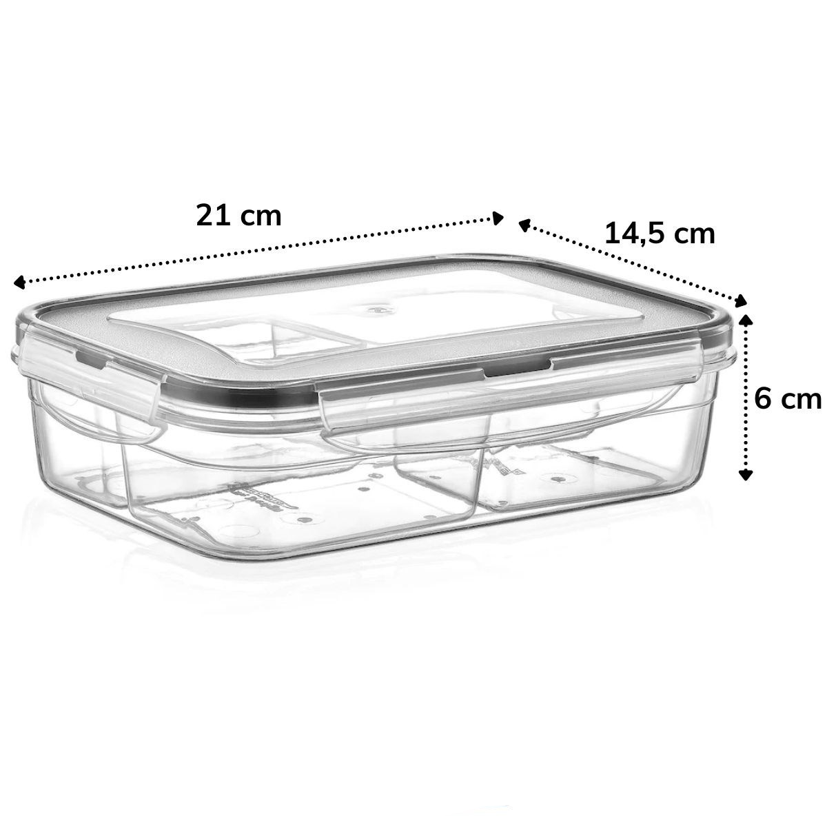 4-teiliger verschließbarer 1-Liter-Lebensmittelbehälter mit Dichtung -LC520 (5563) #3