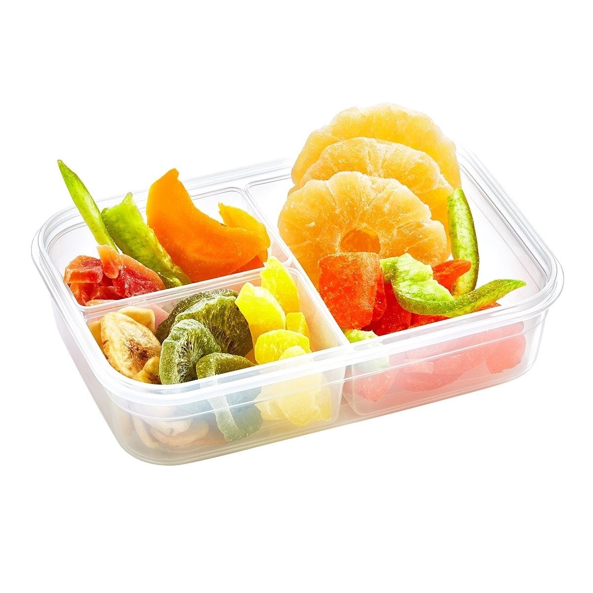 3 Bölmeli Kilitli Kapaklı 1 Litre Erzak Saklama Kabı LC-510 (5563) #2