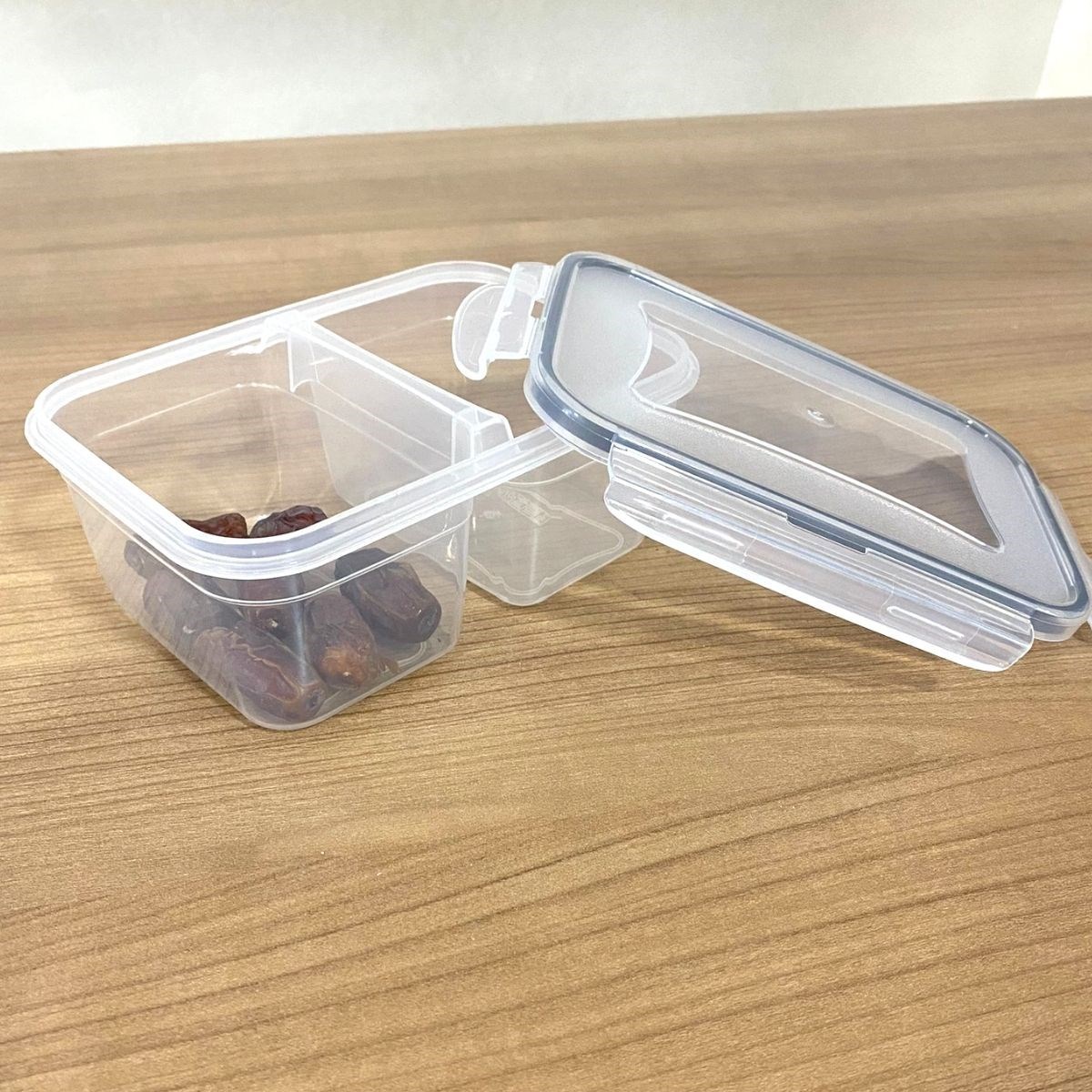 2 Bölmeli 0,45+0,45 Litre Kilitli Kapaklı Erzak Saklama Kabı LC-524 (5563) #2