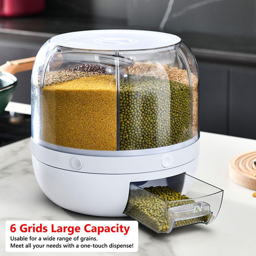 360° Rotating Dry Food & Legume Organizer 6-Compartment Airt