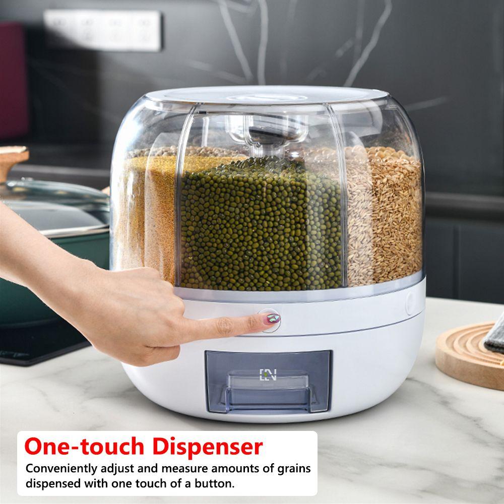 Kuru Gıda Ve Bakliyat Organizeri 360° Dönebilen 6 Bölmeli Ayrıştırıcılı Hava Geçirmez (5563) #3