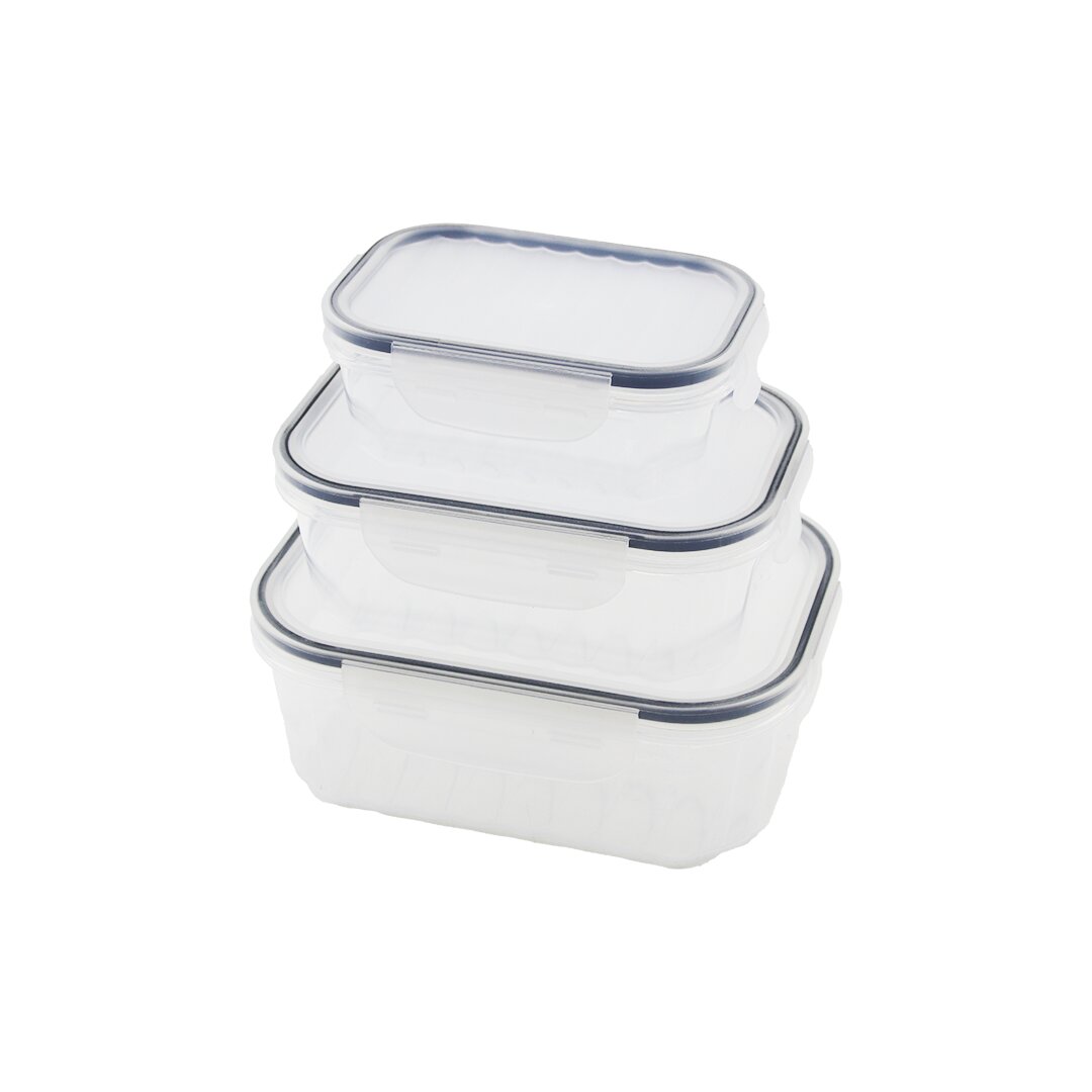 3PCS QUICK Airtight Food Storage Container Set - Clear 500-1