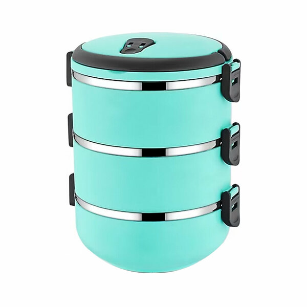 3-in-1 Food Thermos Container - Turquoise (5563)
