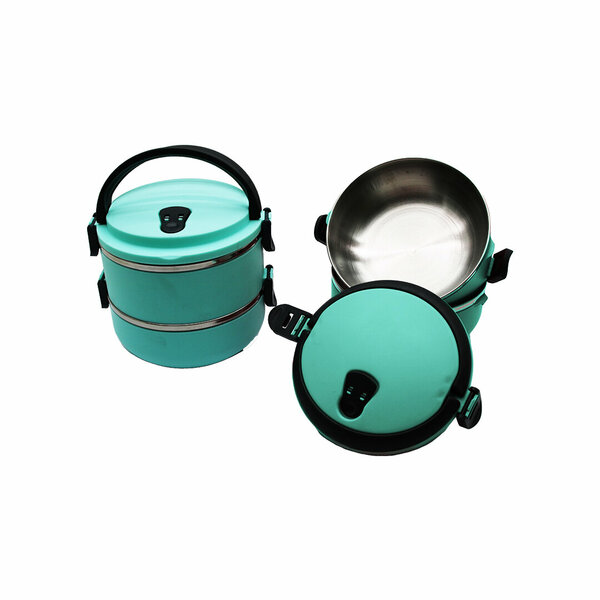 Dual Food Thermos Storage Container - Turquoise (5563)