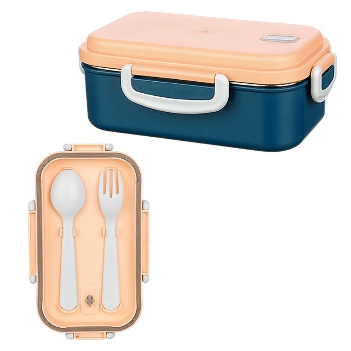 2 Bölmeli 150-300 Ml Paslanmaz Çelik Yemek Kabı Beslenme Kabı Yiyecek Saklama Kabı (5563) #5