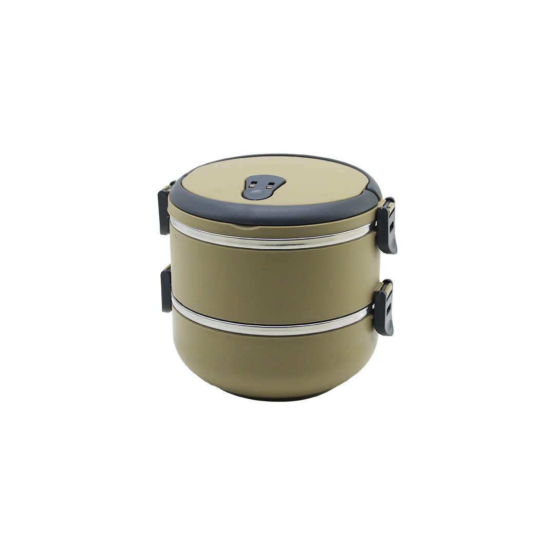 Brown 2-Piece Travel Container Storage Box 1.2L (5563)