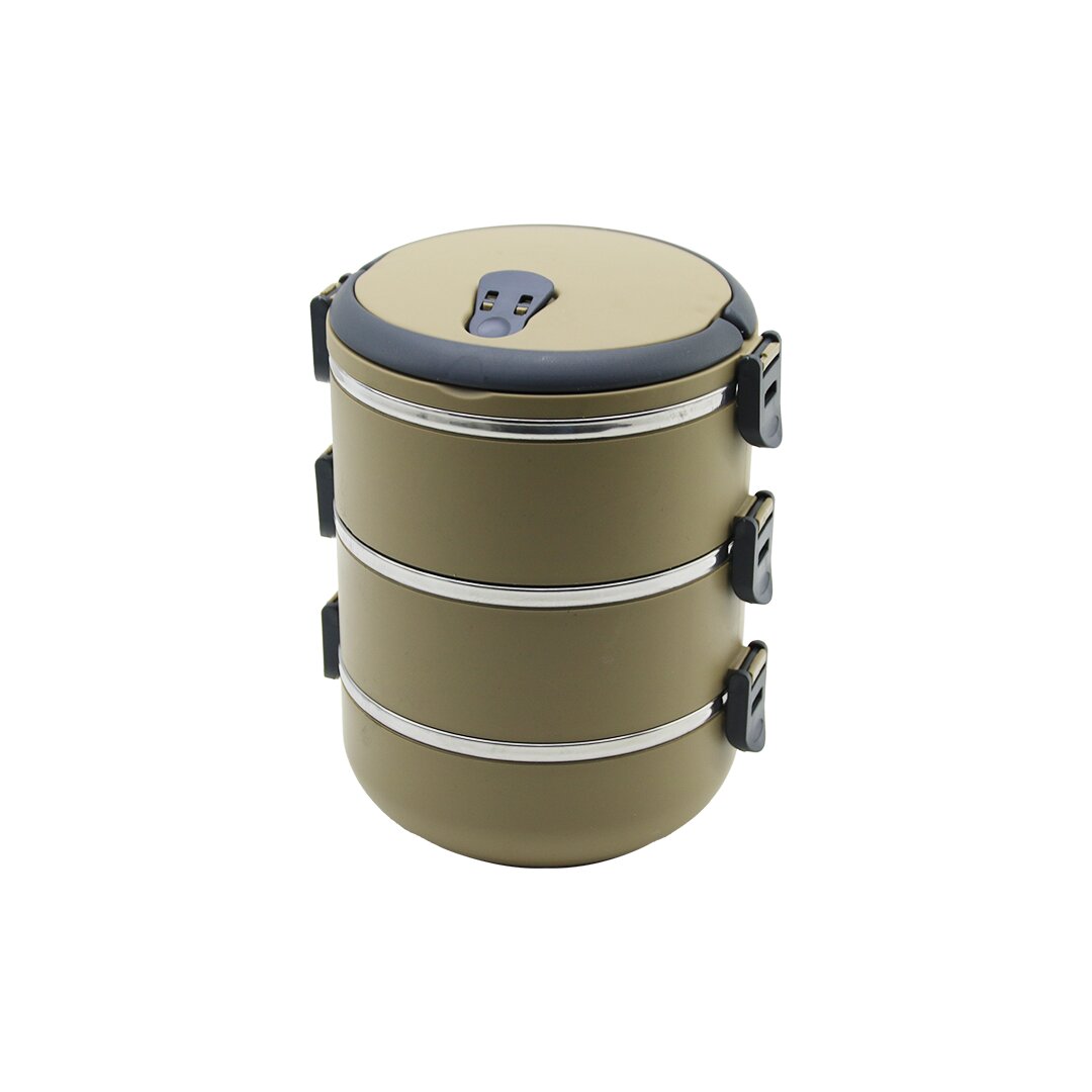 Brown 3-Piece Food Container Set 1.8L (5563)