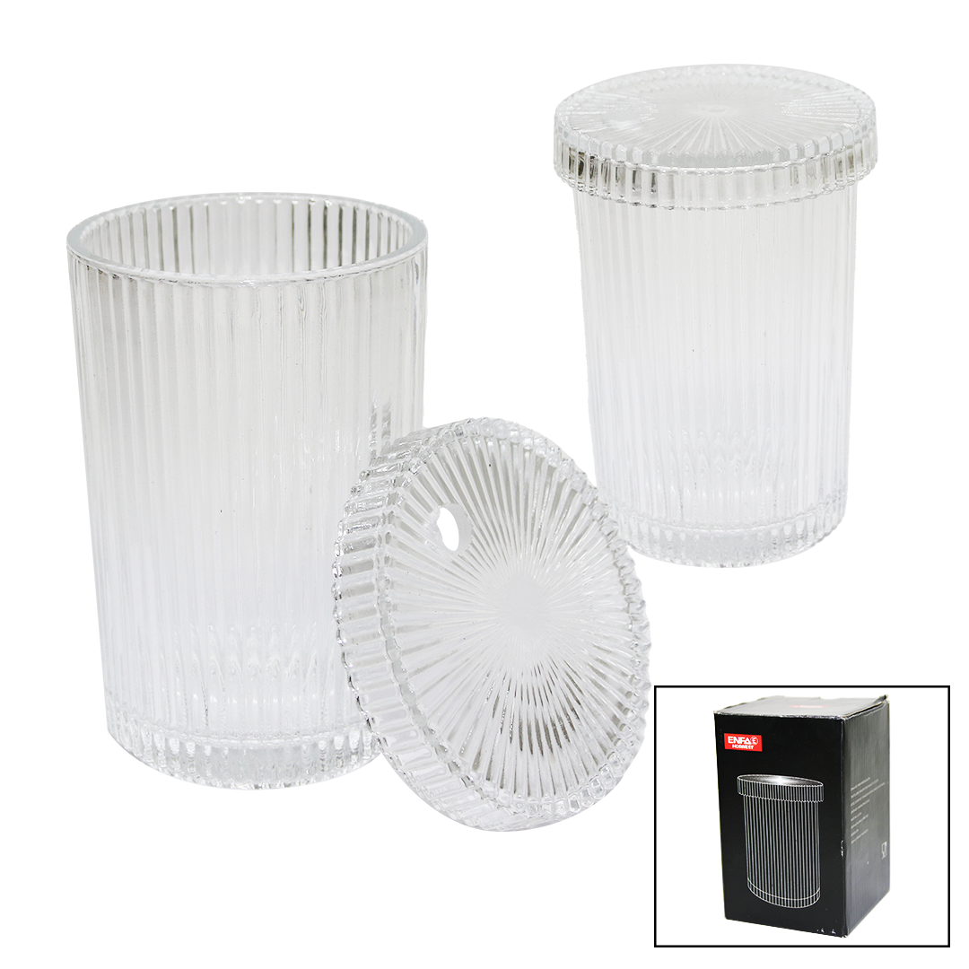 ÇİZGİLİ - CAM BARDAK KAPAKLI - PİPETLİ - ORİGAMİ SİTİLKAHVE