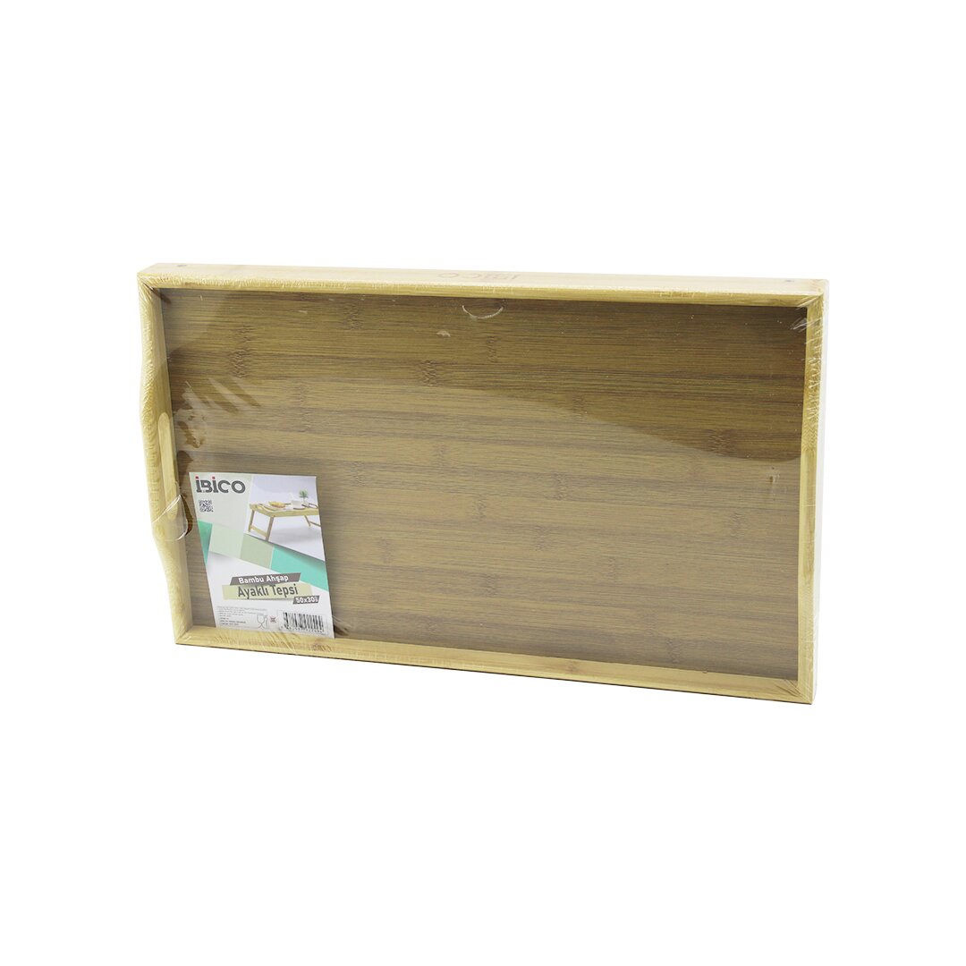 Bamboo Wood Serving Tray 30x50cm with 20cm Legs (5563)