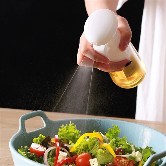 Çok Amaçlı Cam Şişe Püskürtmeli Dağıtıcı Yağdanlık Limonluk Sirke Sosluk Spreyi Beyaz (5563) #4