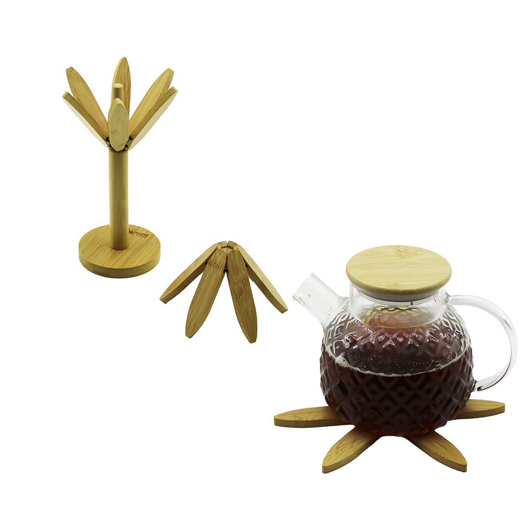 STANDLI AĞAÇ MODEL 2PCS AHŞAP BAMBU KATLANIR NİHALE 6-YAPRAK