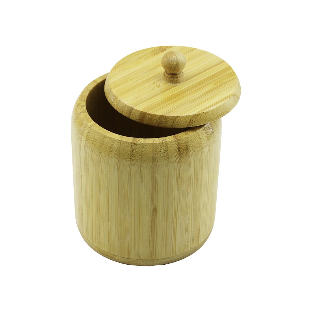 NO-12 Wood Bamboo Sugar Bowl with Lid Ø11.3cm H11cm (5563)