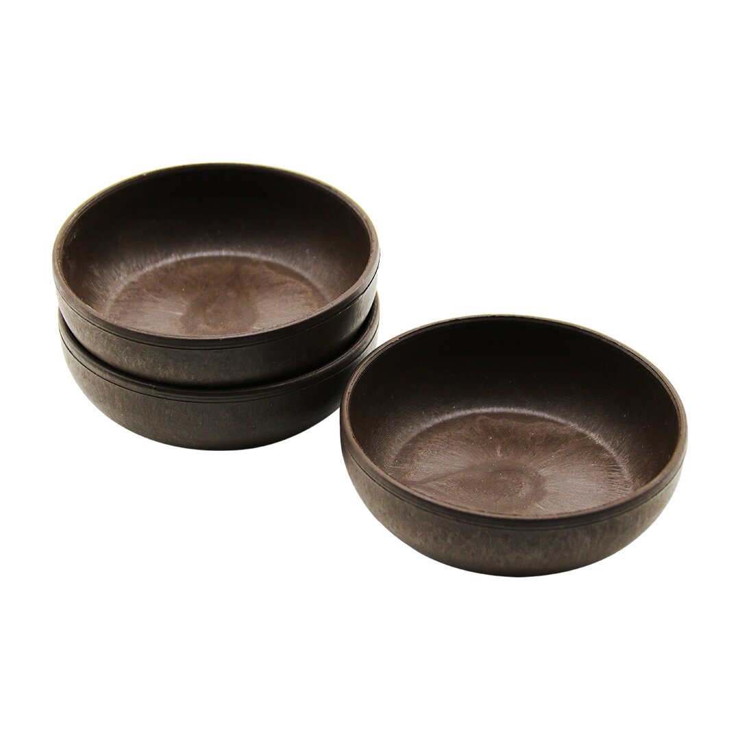 3PCS  NATUREL PLASTİK ÇEREZLİK  ÇAP: 10CM - DERİNLİK: 3CM (5