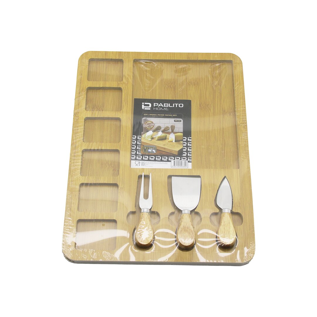 DİKDÖRTGEN  6+1 BÖLMELİ   MDF  KAHVALTI PEYNİR SUNUM PANOSU