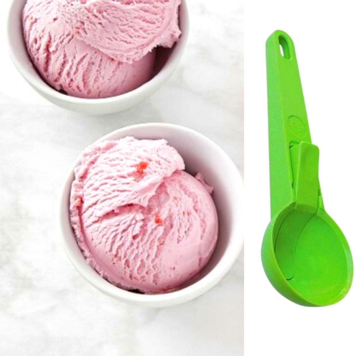 Practical Locking Plastic Ice Cream Serving Scoop Spoon (5563) #4