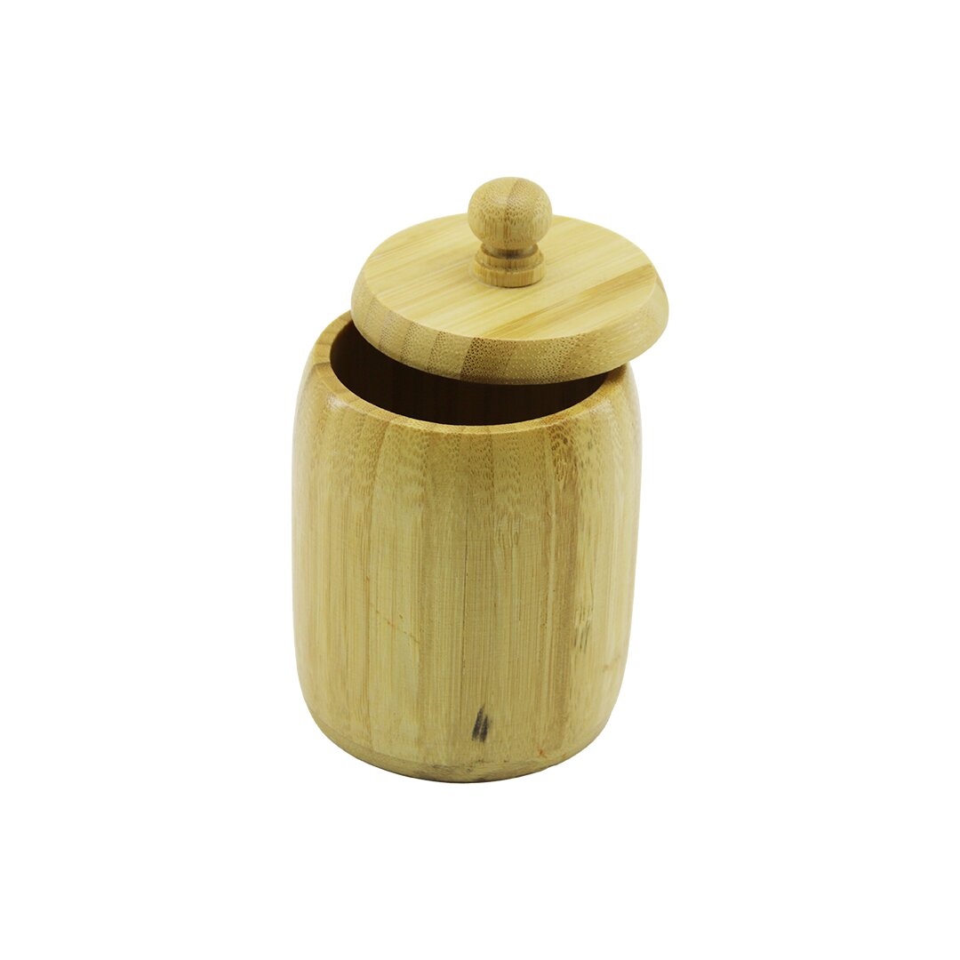 NO-8 AHŞAP - BAMBU ŞEKERLİK KAPAKLI ÇAP: 7.5CM DERİNLİK: 8.5