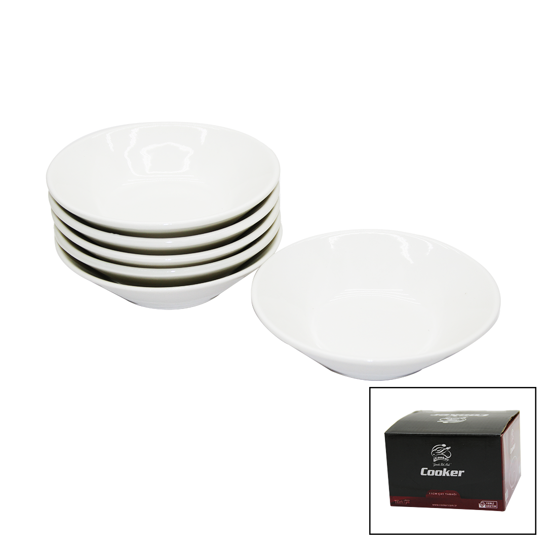 CKR-4144 6 PARÇA  PORSELEN ÇAY TABAK (5563)