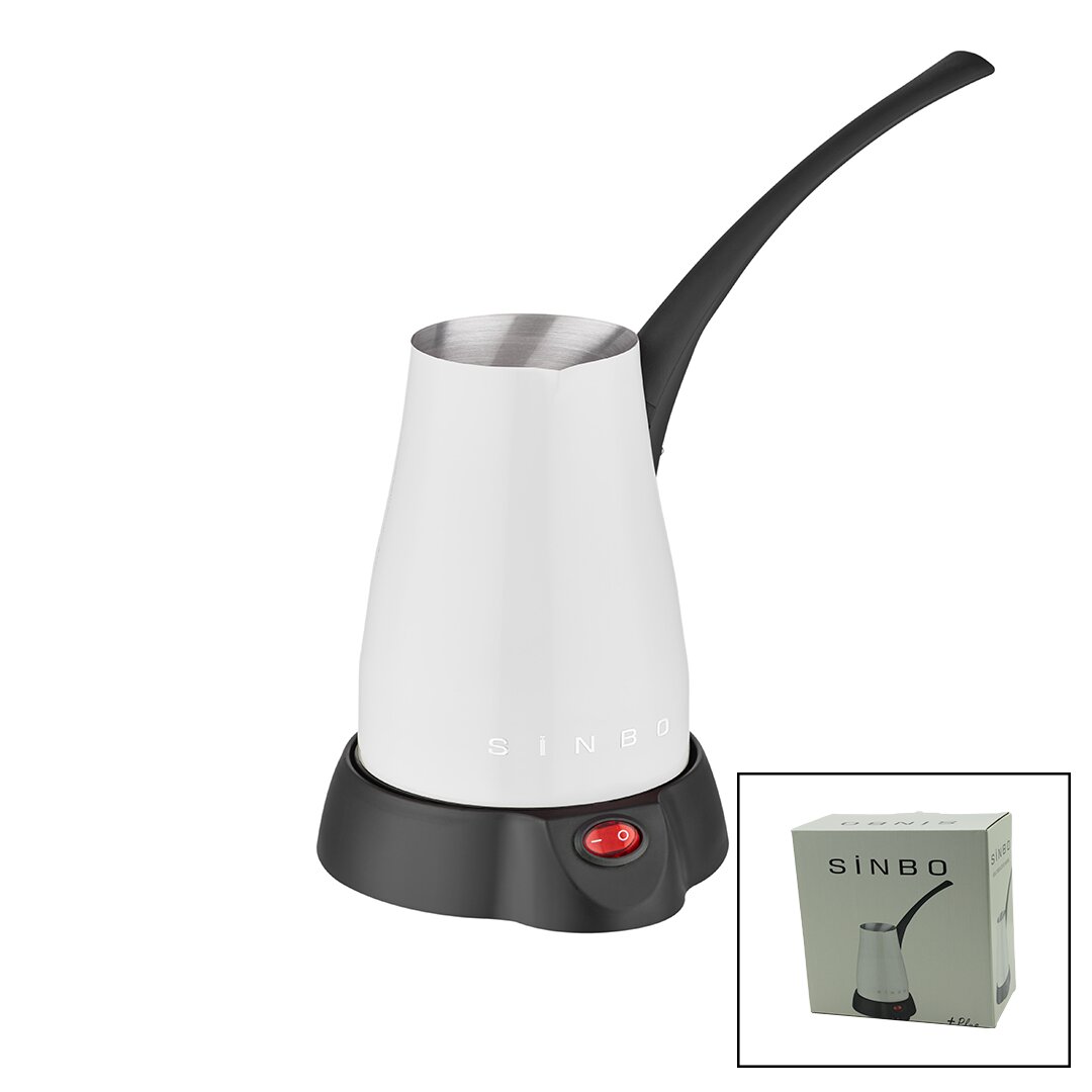 White Electric Turkish Coffee Maker 5 Cup 400ML Stainless St