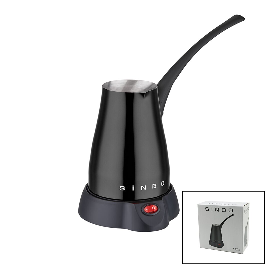 Black Electric Turkish Coffee Maker 5 Cup - 400ML Stainless