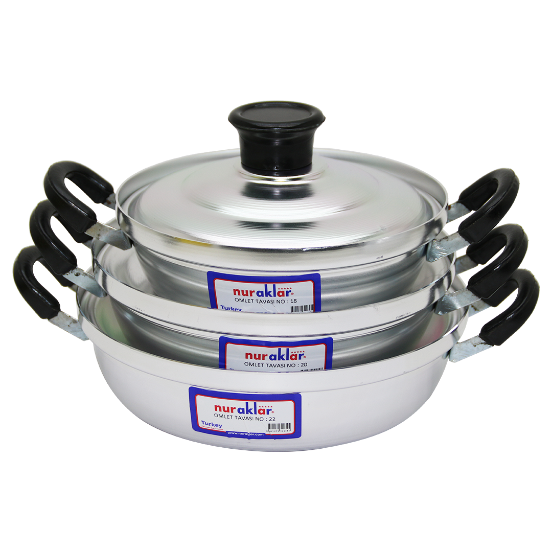 3LÜ ALÜMİNYUM OMLET SET NO-18-20-22 (5563)