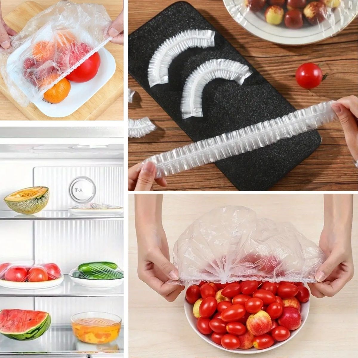 100 Adet Tazeliği Koruyan Tencere ve Tabak Bonesi  Çok Amaçlı Kullan At Tabak Bonesi (5563) #4