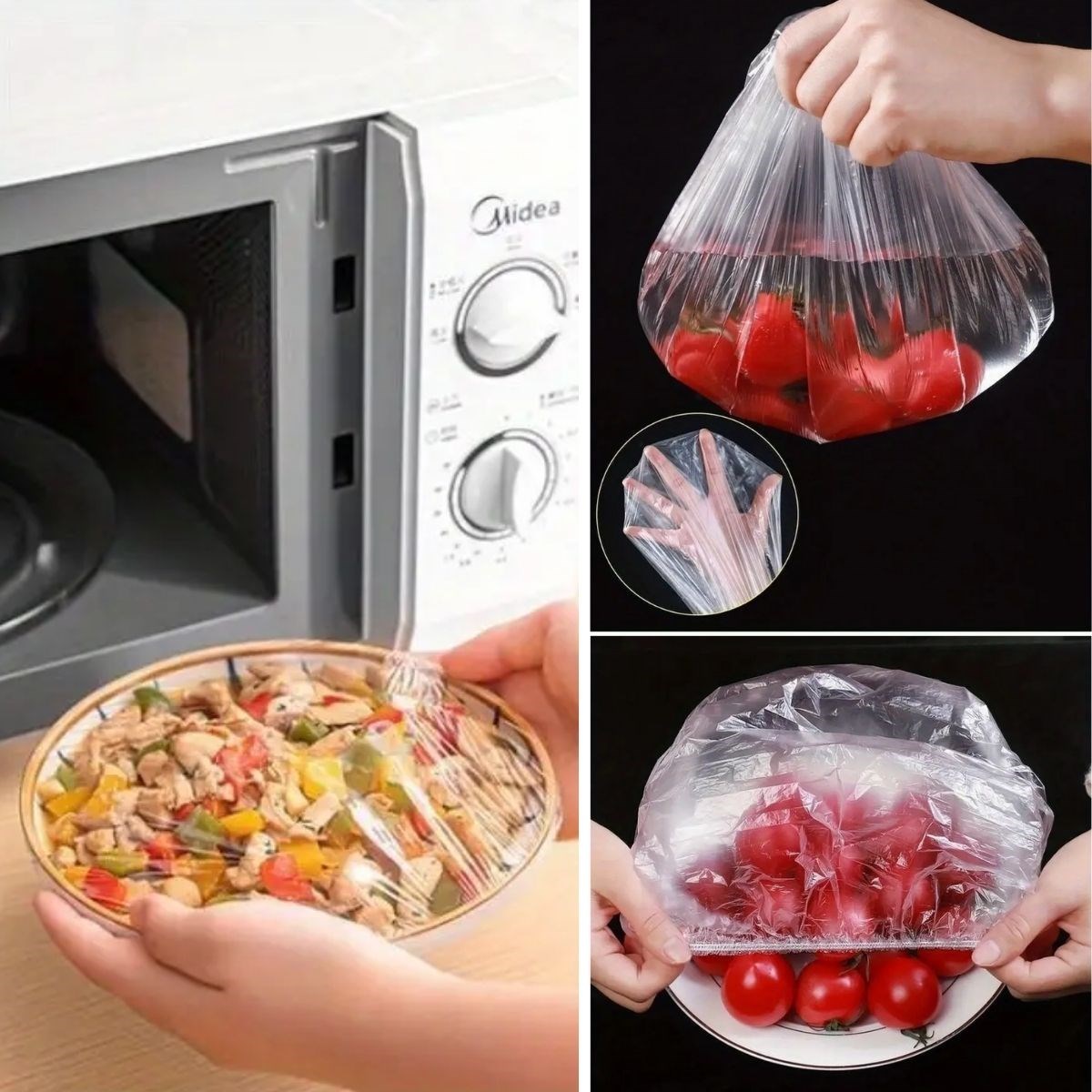 100 Adet Tazeliği Koruyan Tencere ve Tabak Bonesi  Çok Amaçlı Kullan At Tabak Bonesi (5563) #5