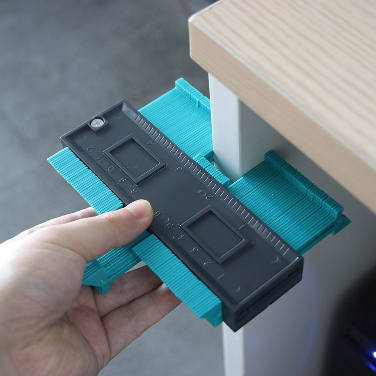 Çok Fonksiyonlu Plastik Kontur Ölçüm Cihazı Ahşap Fayans Şekillendirme Kalıbı- 12 CM (5563) #4